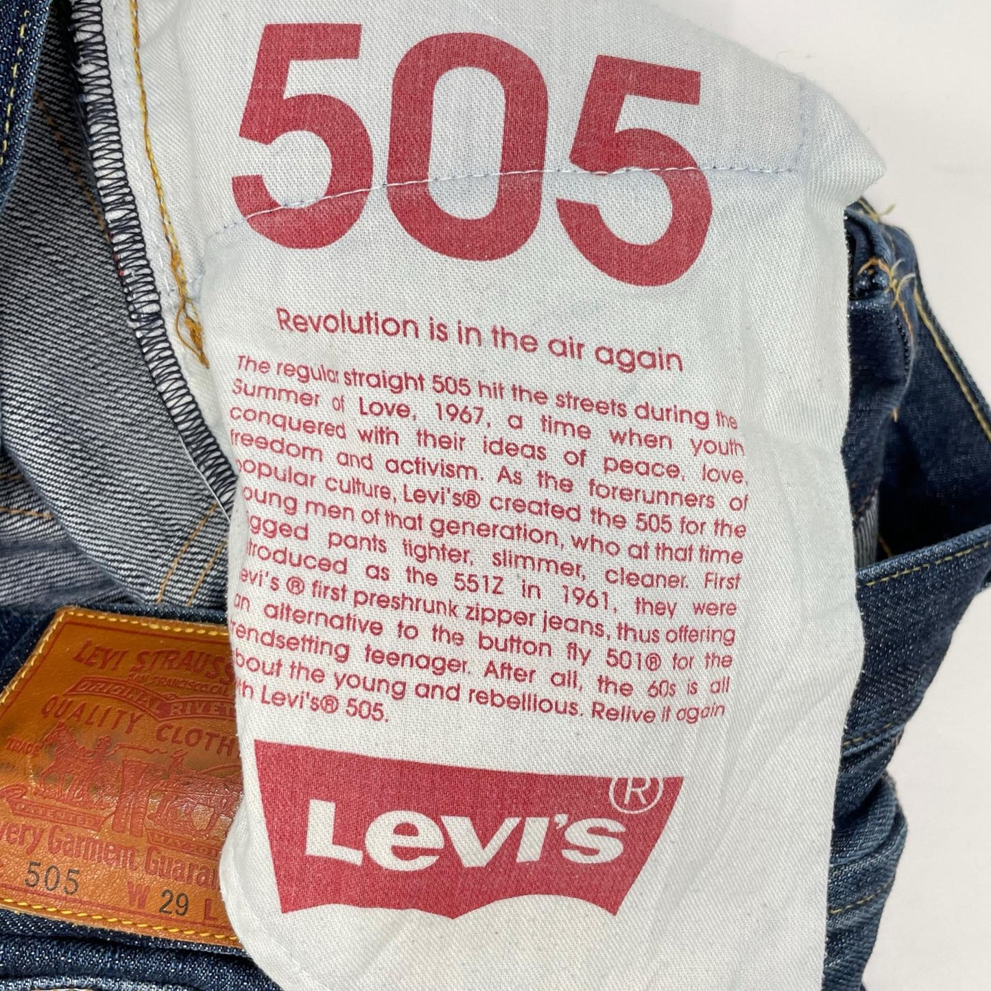 LEVI'S リーバイス インディゴ 505 デニムパンツ ボトムス