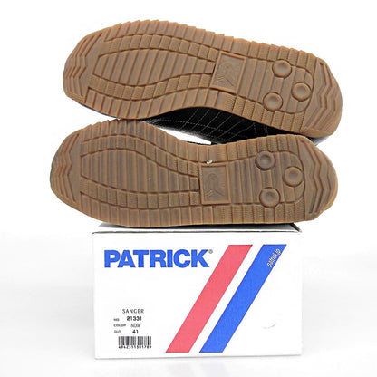 PATRICK パトリック 新品同様 レザー SANGER スニーカー シューズ メンズ 黒 ブラック 41 21331 シューズ