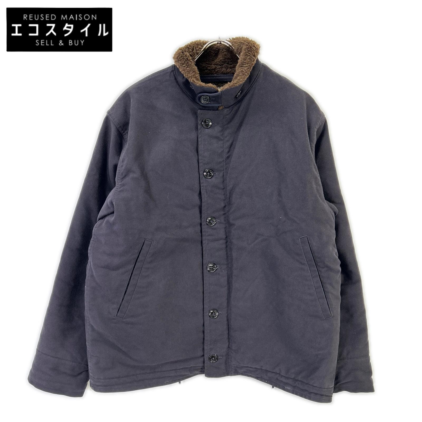 THE REAL MCCOY'S The Real McCoy's Navy alpaca-collar NXsx11235 N-1 deck jacket jacket