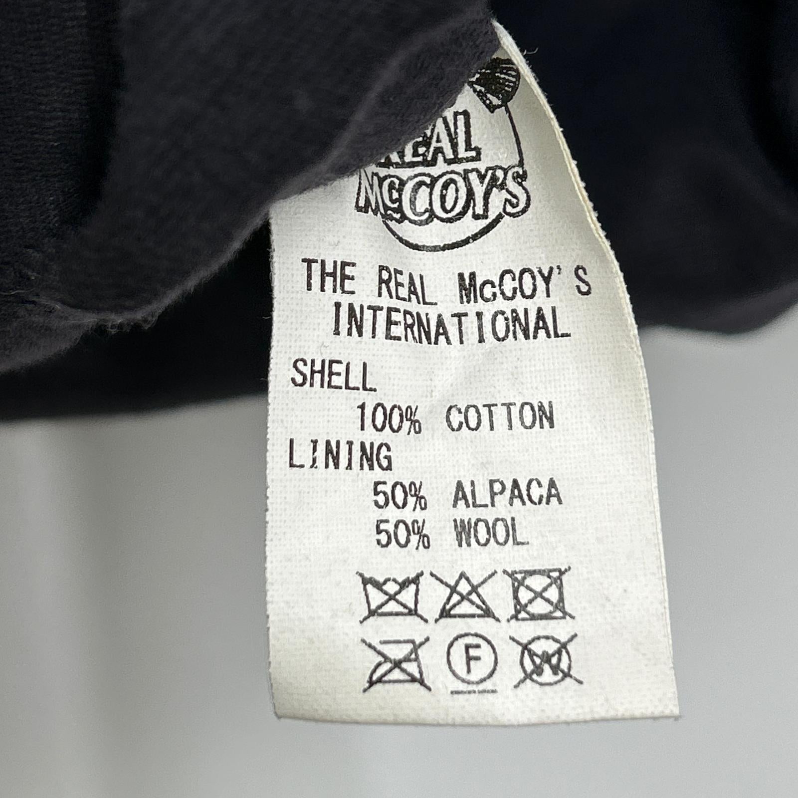 THE REAL MCCOY'S The Real McCoy's Navy alpaca-collar NXsx11235 N-1 deck jacket jacket