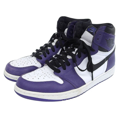 NIKE ナイキ Air Jordan 1 Retro High OG スニーカー シューズ メンズ パープル ホワイト 28cm 555088-500 シューズ