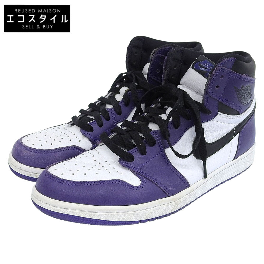 NIKE ナイキ Air Jordan 1 Retro High OG スニーカー シューズ メンズ パープル ホワイト 28cm 555088-500 シューズ