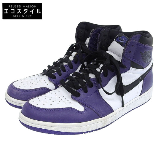 NIKE ナイキ Air Jordan 1 Retro High OG スニーカー シューズ メンズ パープル ホワイト 28cm 555088-500 シューズ