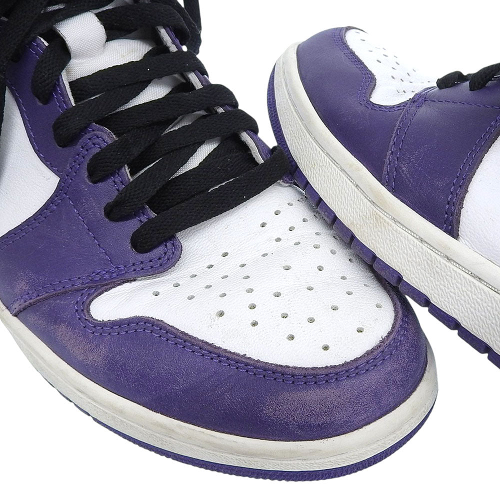 NIKE ナイキ Air Jordan 1 Retro High OG スニーカー シューズ メンズ パープル ホワイト 28cm 555088-500 シューズ