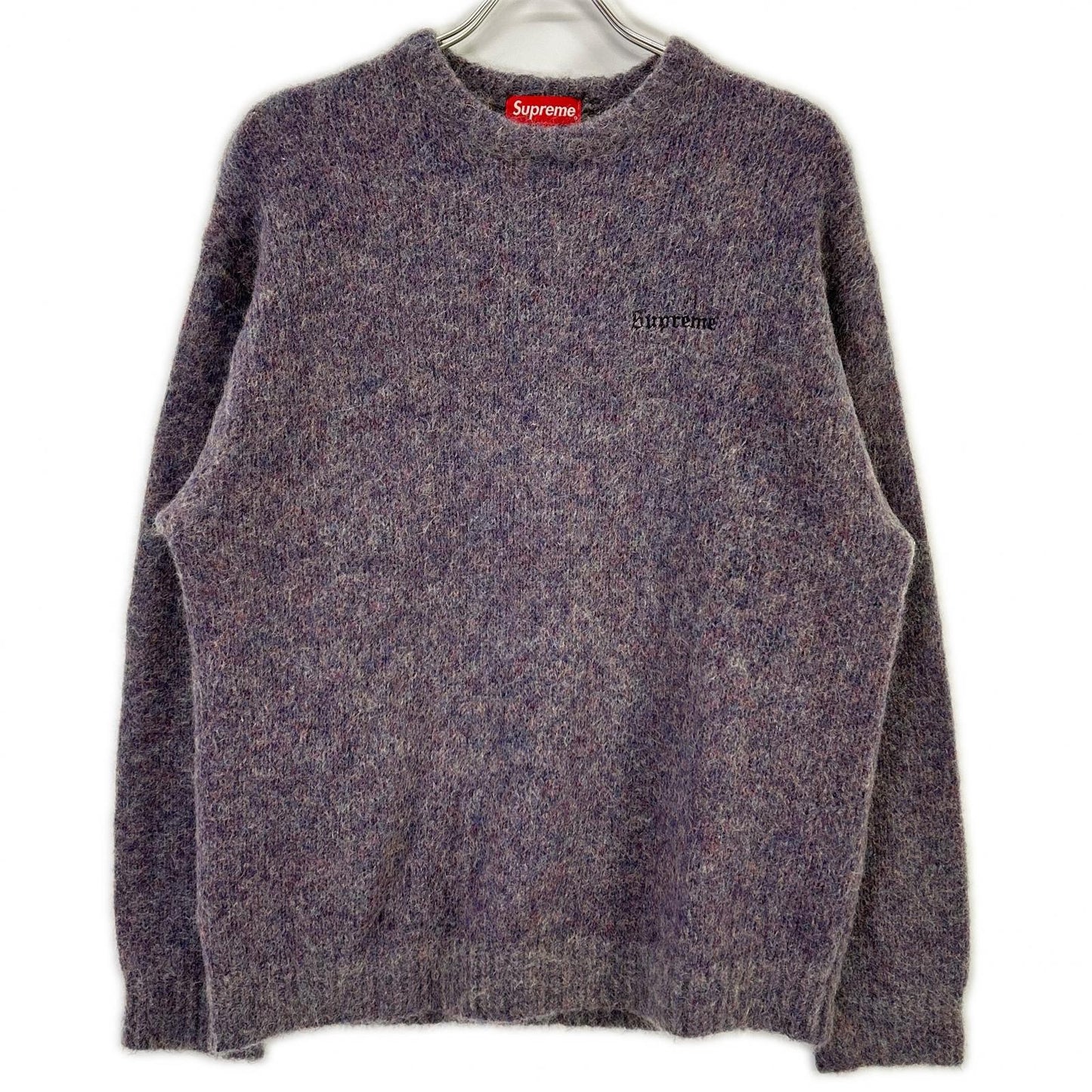 Supreme purple mohair knit tops