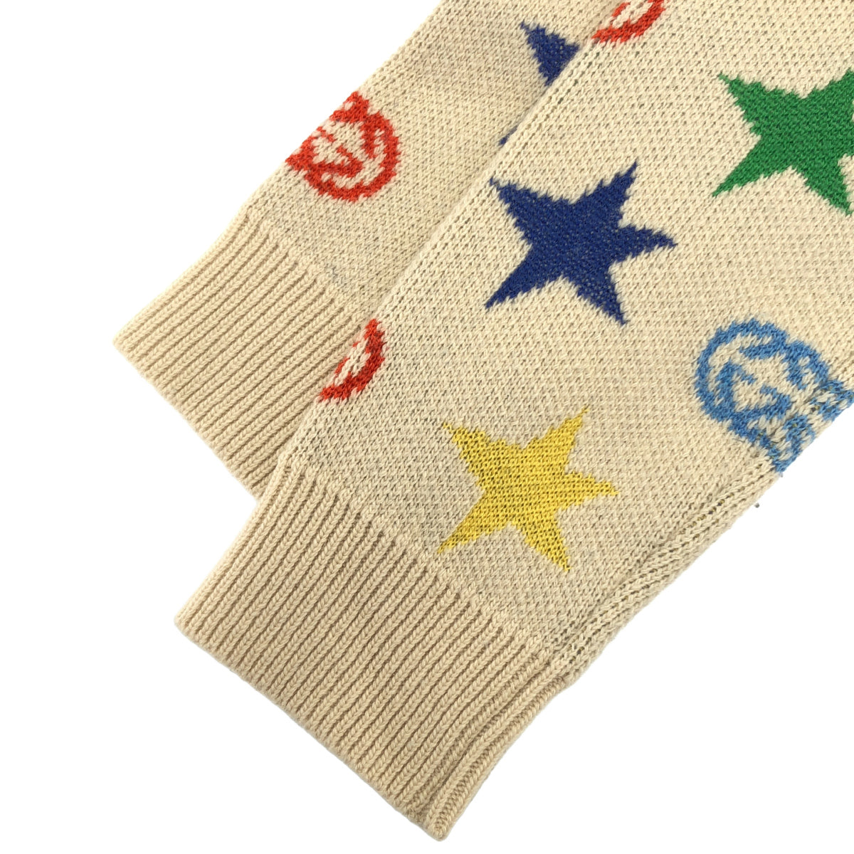 GUCCI グッチ 661835 アイボリー 総柄 ウール クルーネックニット トップス