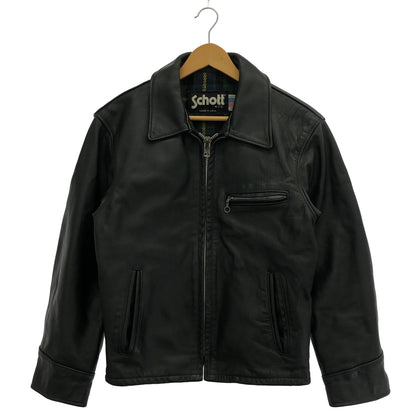 schott ショット 659 ブラック ライナー付き シングルライダース トップス