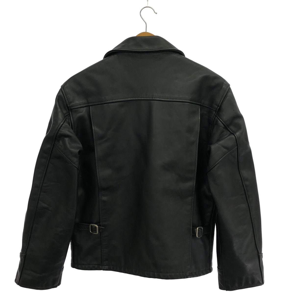 schott ショット 659 ブラック ライナー付き シングルライダース トップス