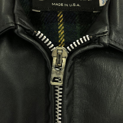 schott ショット 659 ブラック ライナー付き シングルライダース トップス