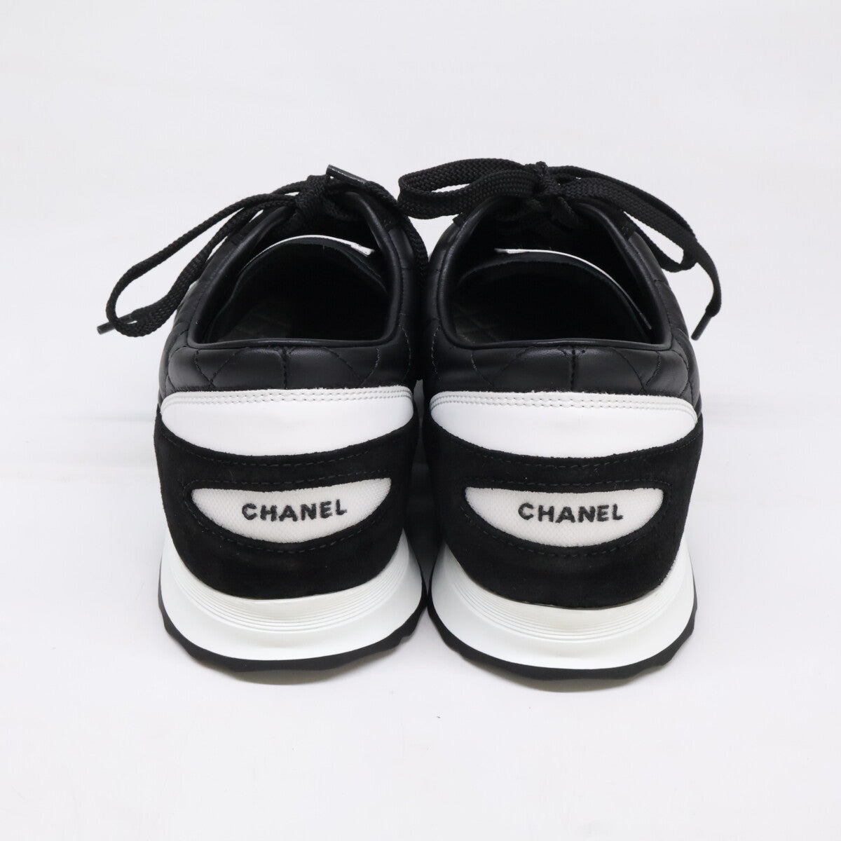 CHANEL シャネル 【新品同様】G47015 レザー キルティング スニーカー シューズ