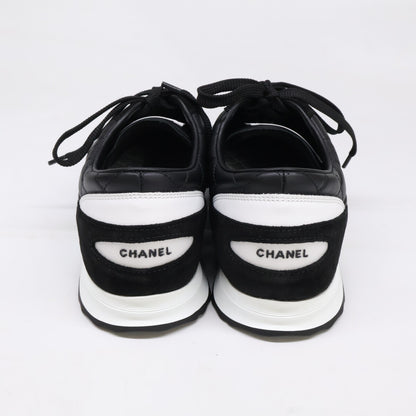 CHANEL シャネル 【新品同様】G47015 レザー キルティング スニーカー シューズ