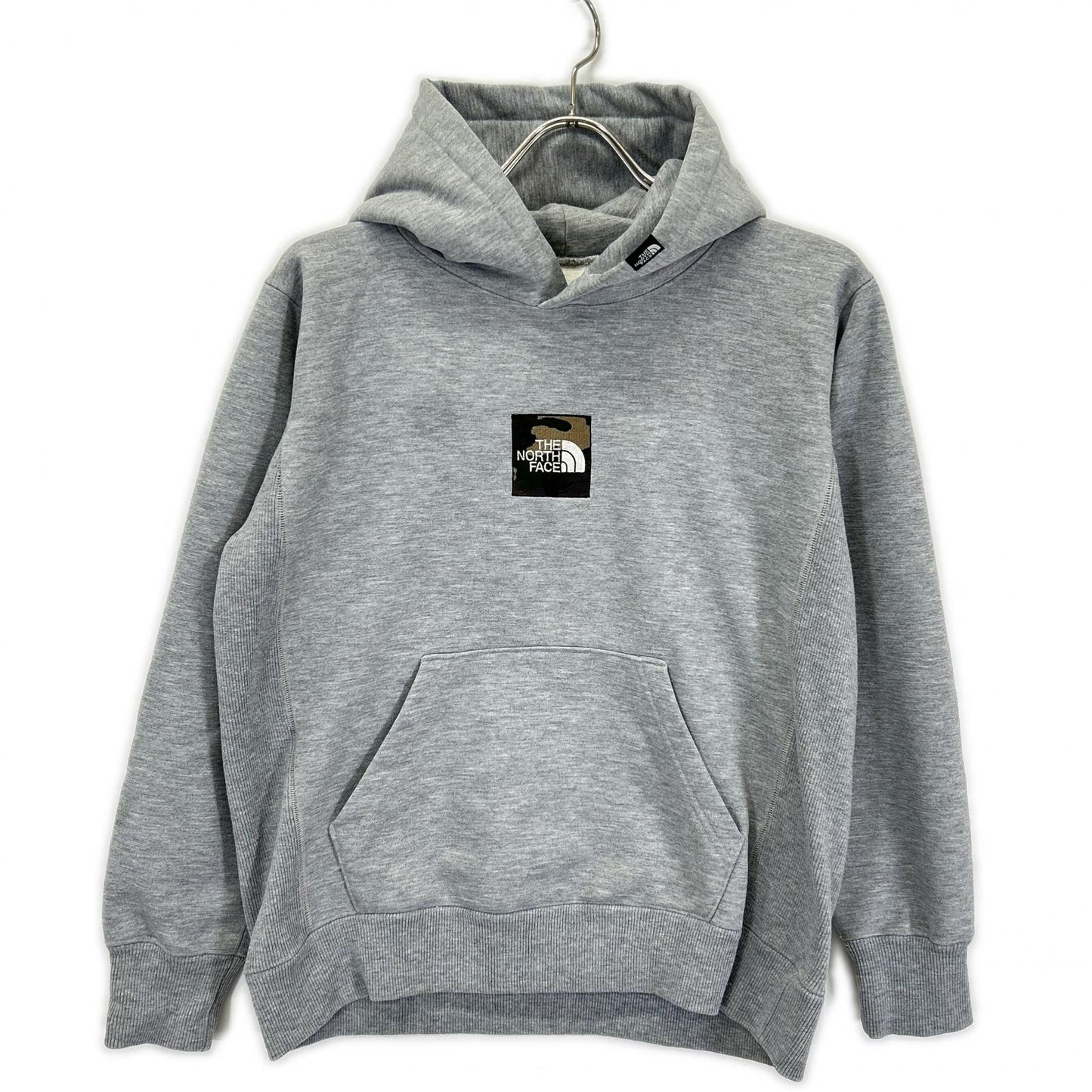 THE NORTH FACE ノースフェイス NT61721R グレー スクエアロゴビッグフーディ トップス
