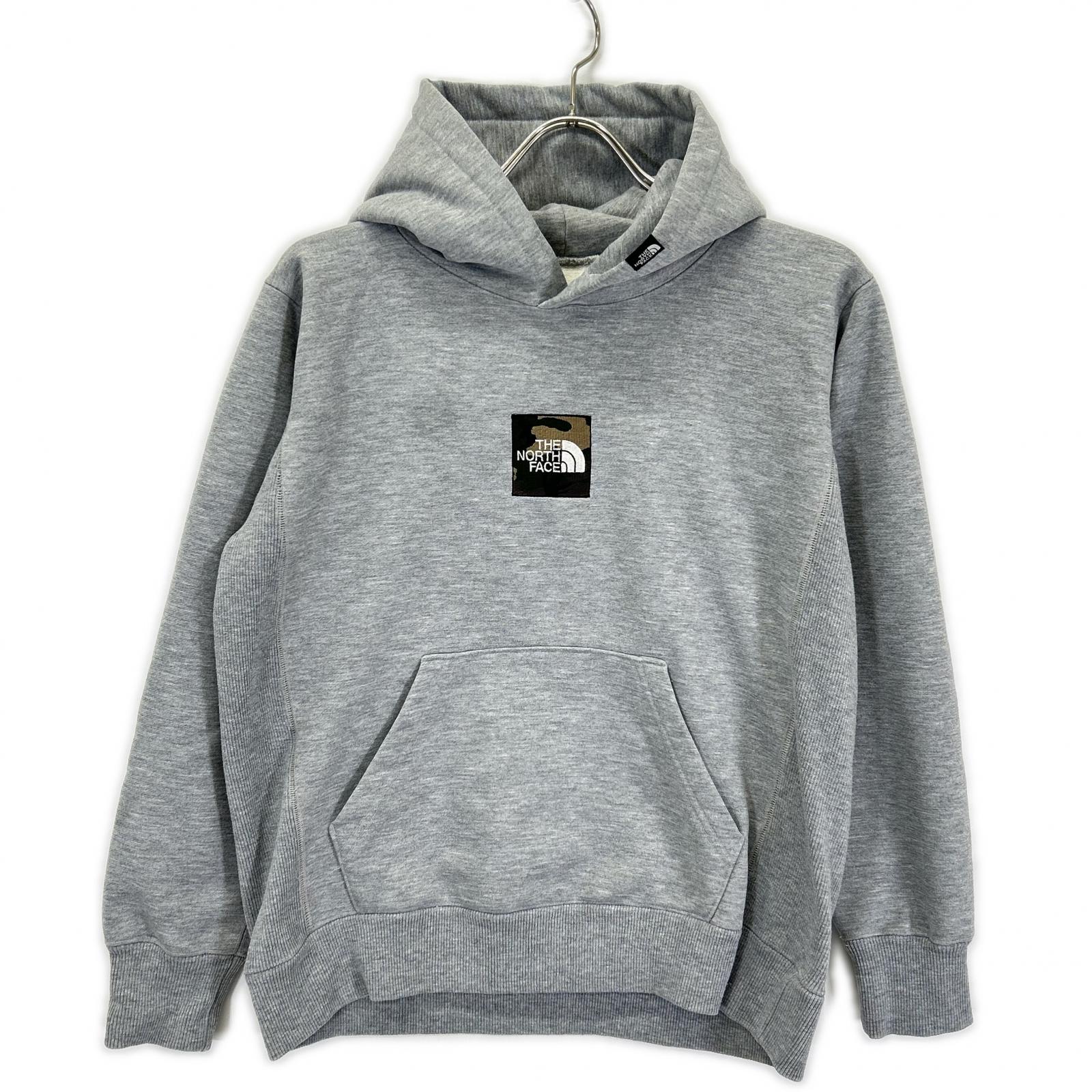 THE NORTH FACE ノースフェイス NT61721R グレー スクエアロゴビッグフーディ トップス