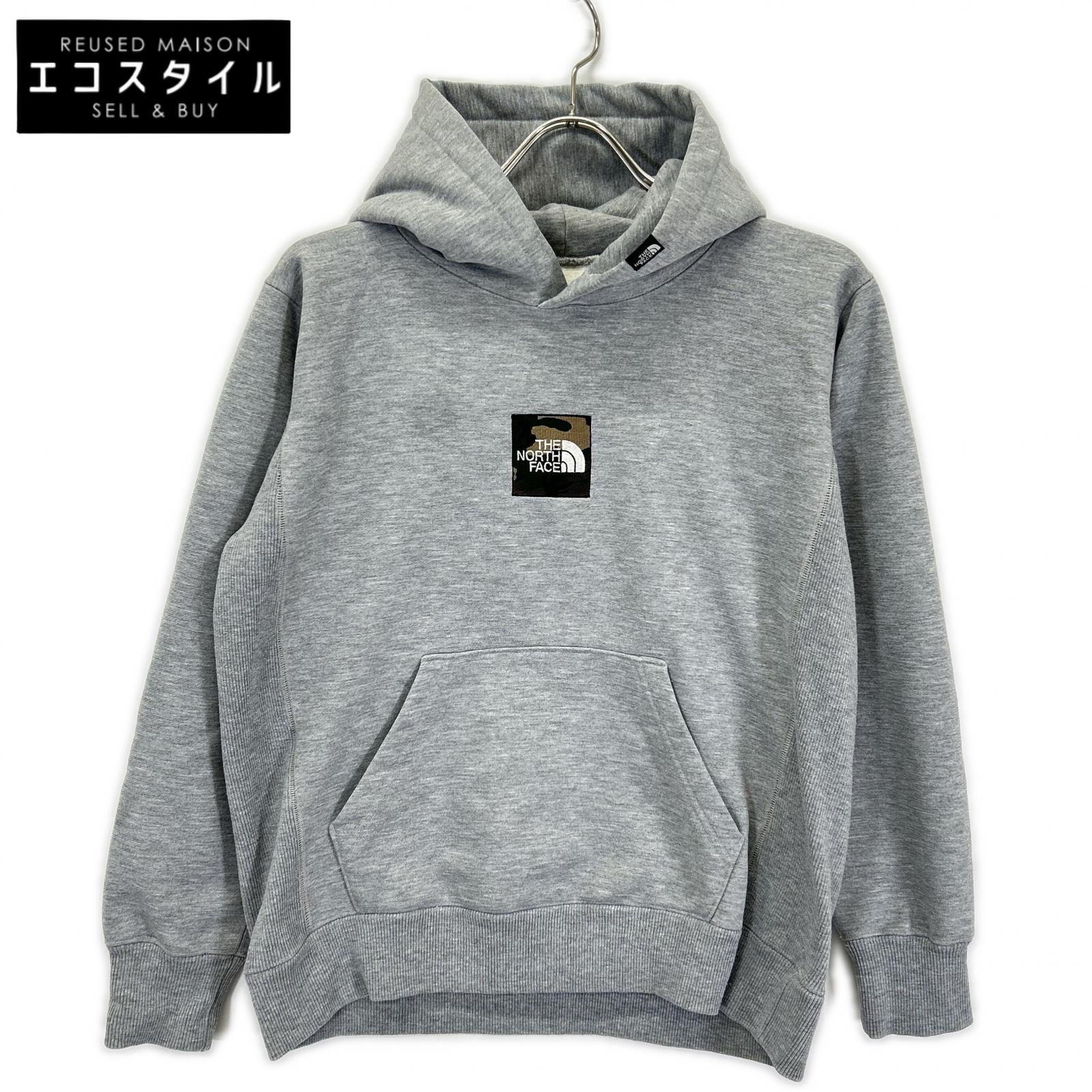 THE NORTH FACE ノースフェイス NT61721R グレー スクエアロゴビッグフーディ トップス