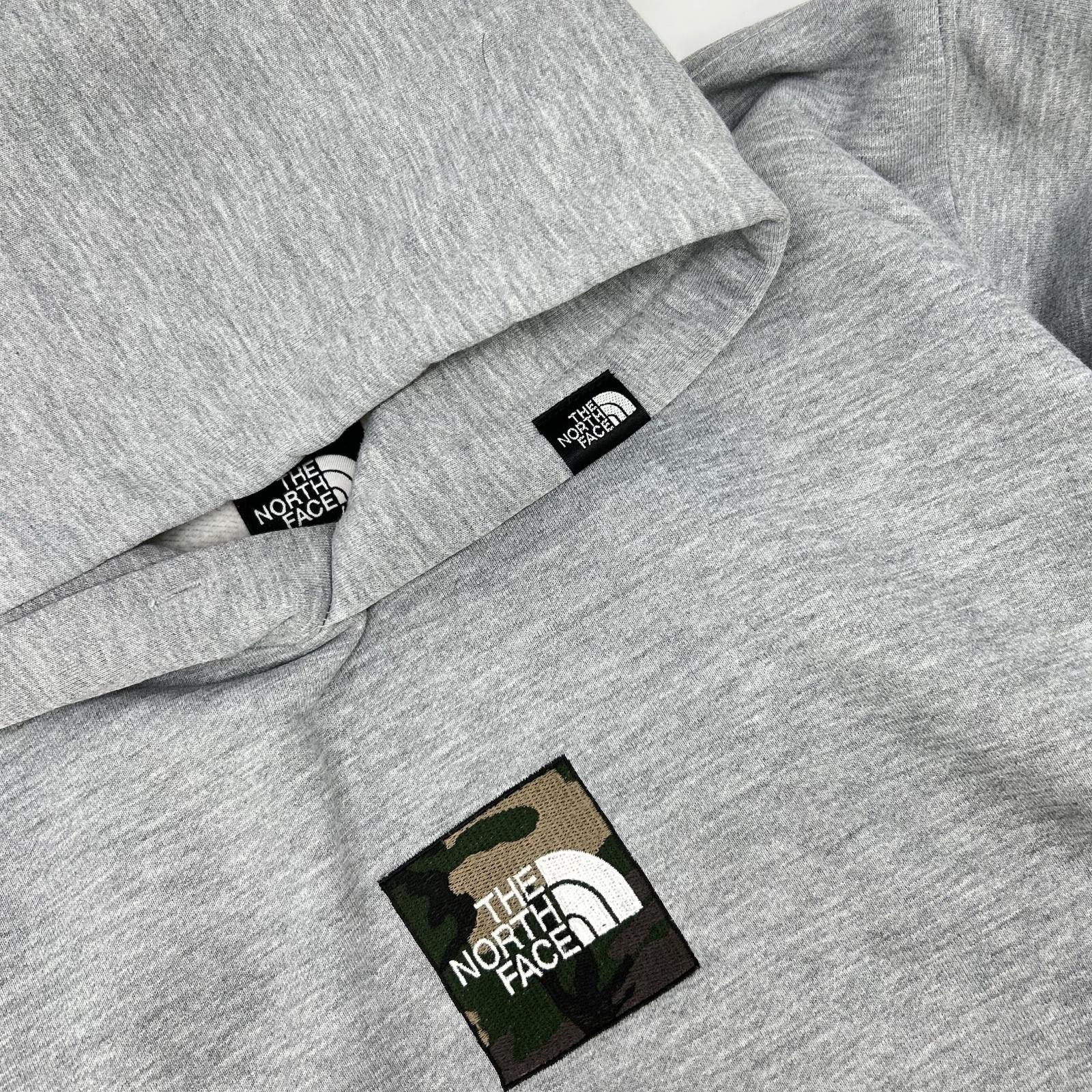 THE NORTH FACE ノースフェイス NT61721R グレー スクエアロゴビッグフーディ トップス