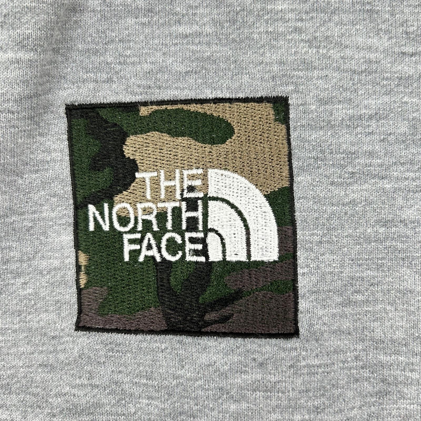 THE NORTH FACE ノースフェイス NT61721R グレー スクエアロゴビッグフーディ トップス