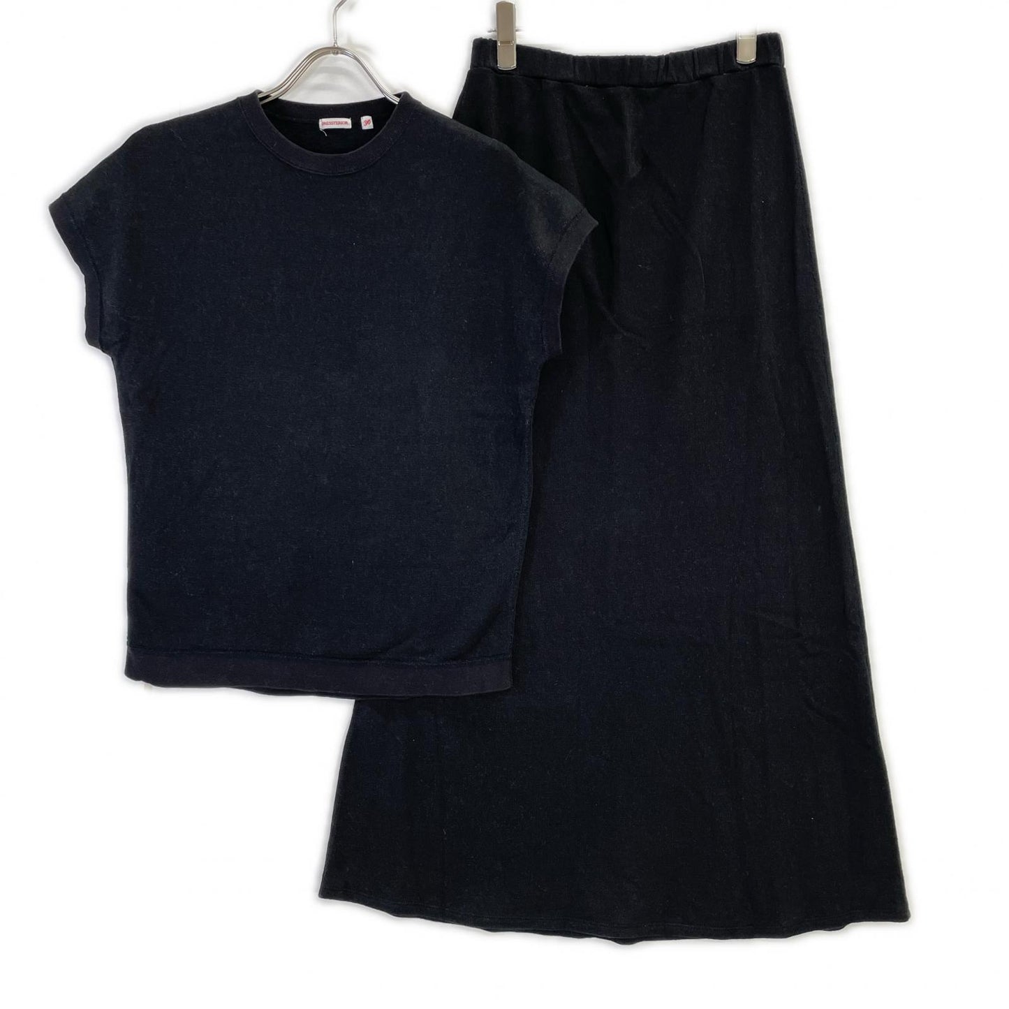 DRESSTERIOR ドレステリア 085-12501/-72001 ブラック リネン混 Tシャツ・スカート セットアップ スーツ セットアップ