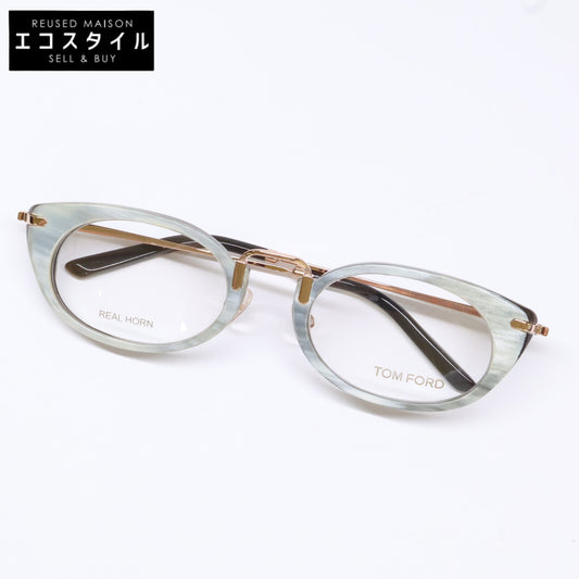 TOM FORD 【Excellent condition】TF5257 028 SPECIAL EDITION demo lenses real horn oval-shape eyewear glasses