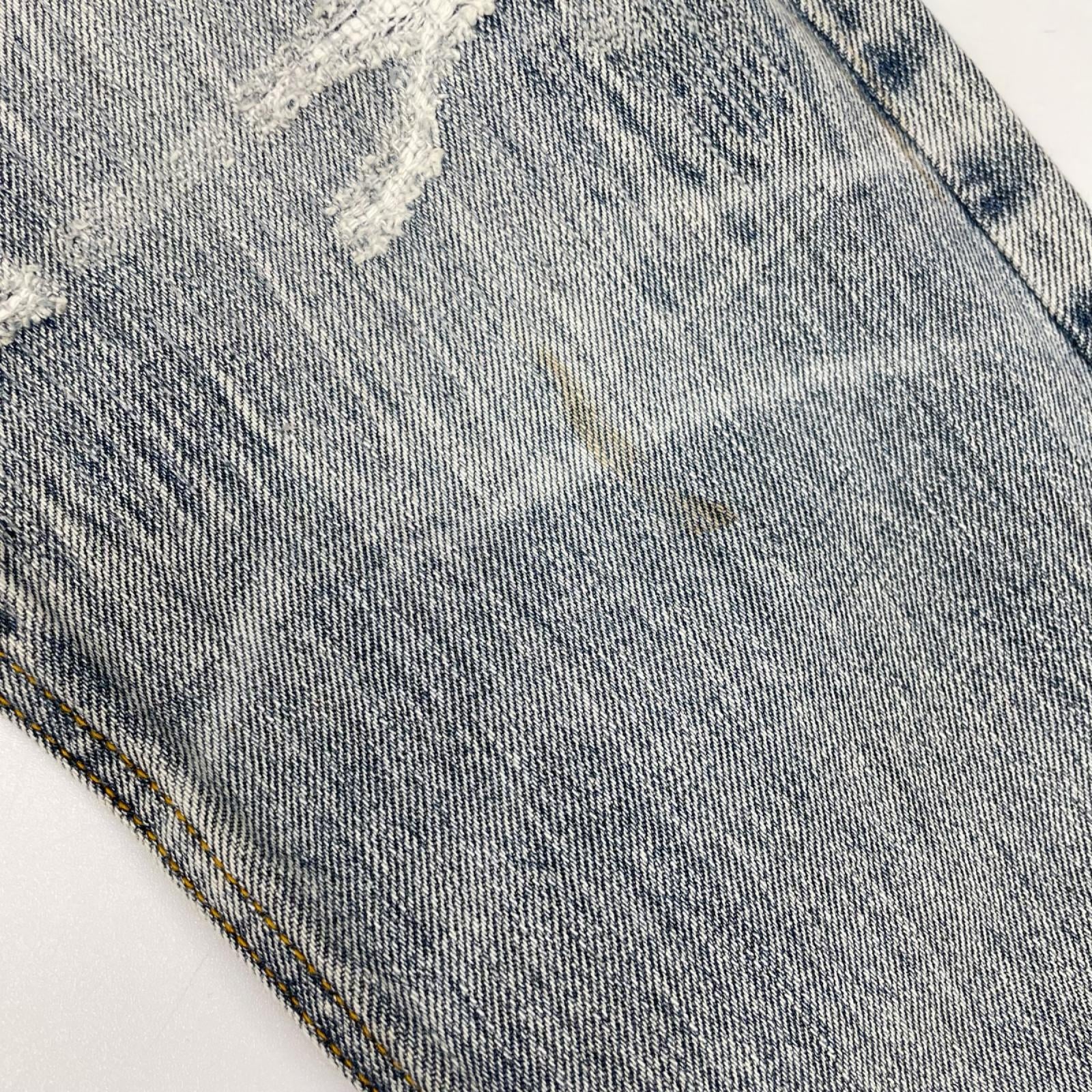 Essentials エッセンシャルズ 45421 ライトブルー ダメージ加工 ストレートデニム ボトムス