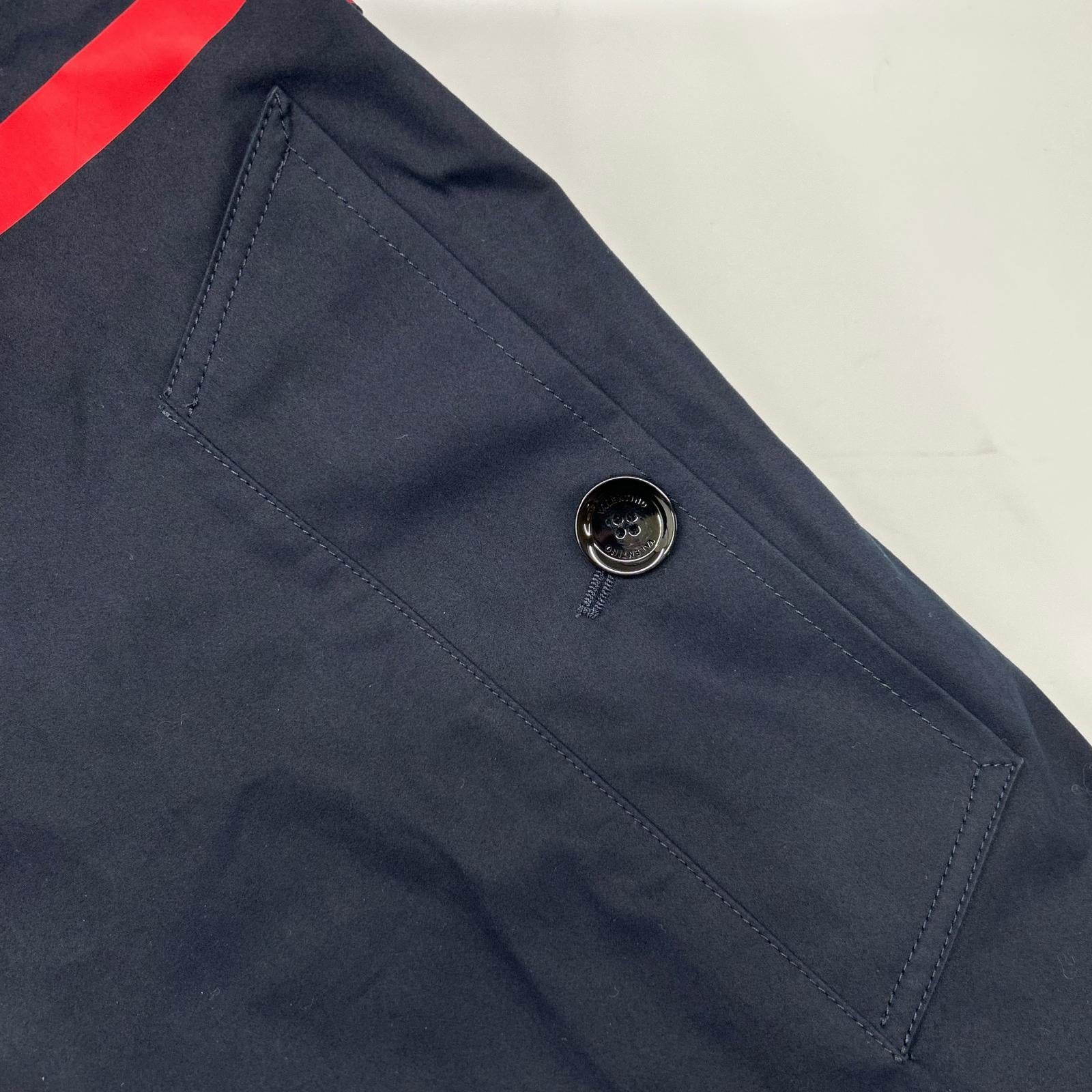 VALENTINO ヴァレンティノ 2019AW SV3CHA705AJ ネイビー Vロゴプリント トレンチコート コート