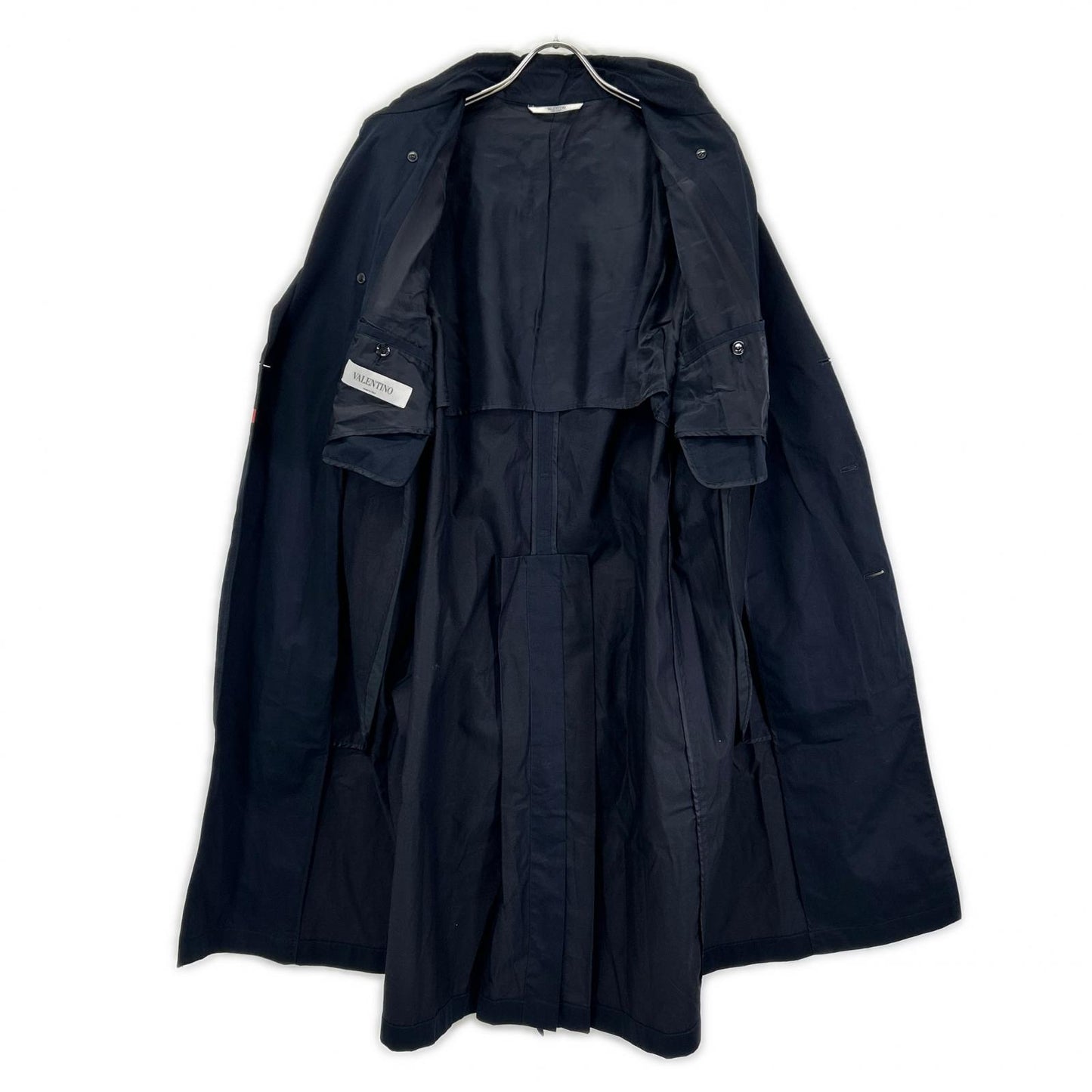 VALENTINO ヴァレンティノ 2019AW SV3CHA705AJ ネイビー Vロゴプリント トレンチコート コート