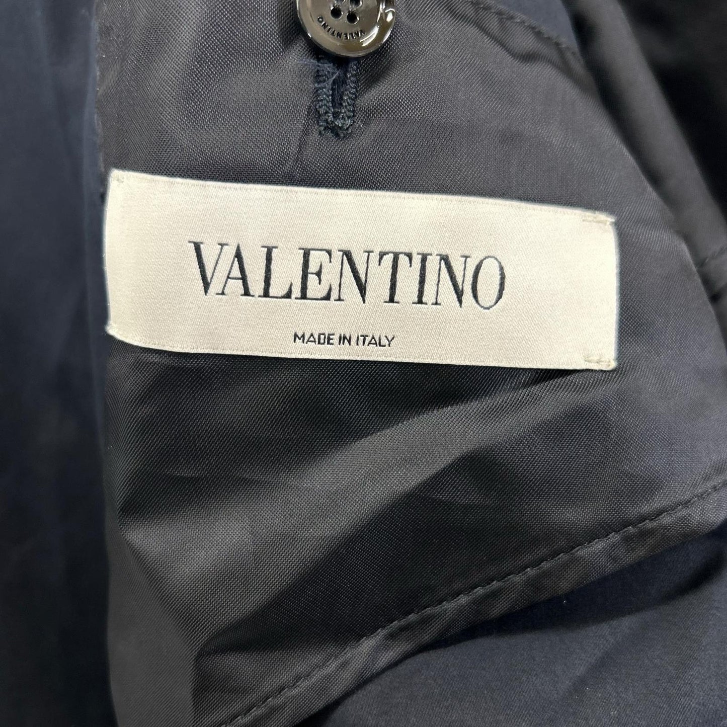 VALENTINO ヴァレンティノ 2019AW SV3CHA705AJ ネイビー Vロゴプリント トレンチコート コート