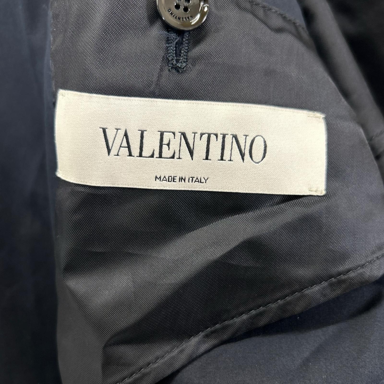 VALENTINO ヴァレンティノ 2019AW SV3CHA705AJ ネイビー Vロゴプリント トレンチコート コート