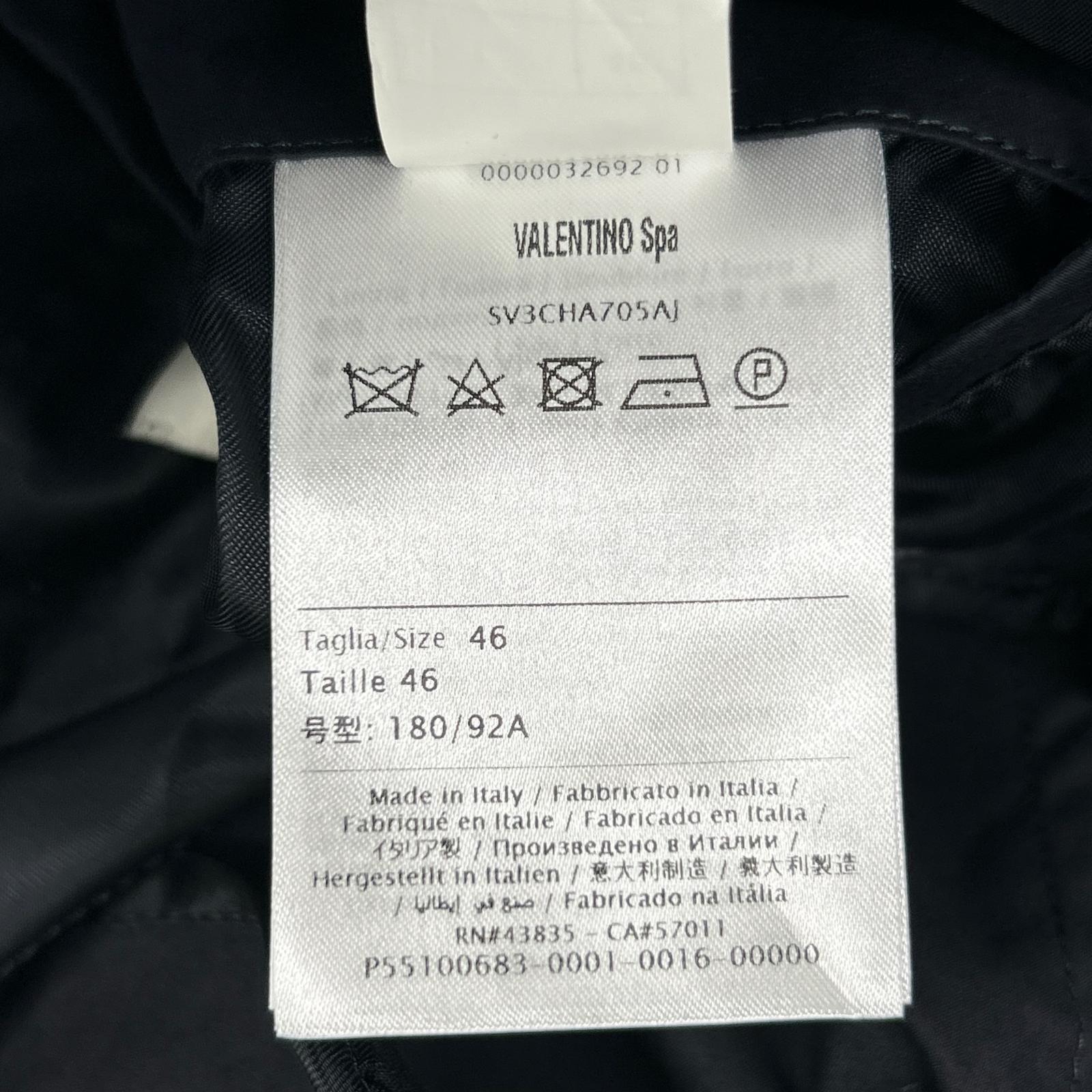 VALENTINO ヴァレンティノ 2019AW SV3CHA705AJ ネイビー Vロゴプリント トレンチコート コート