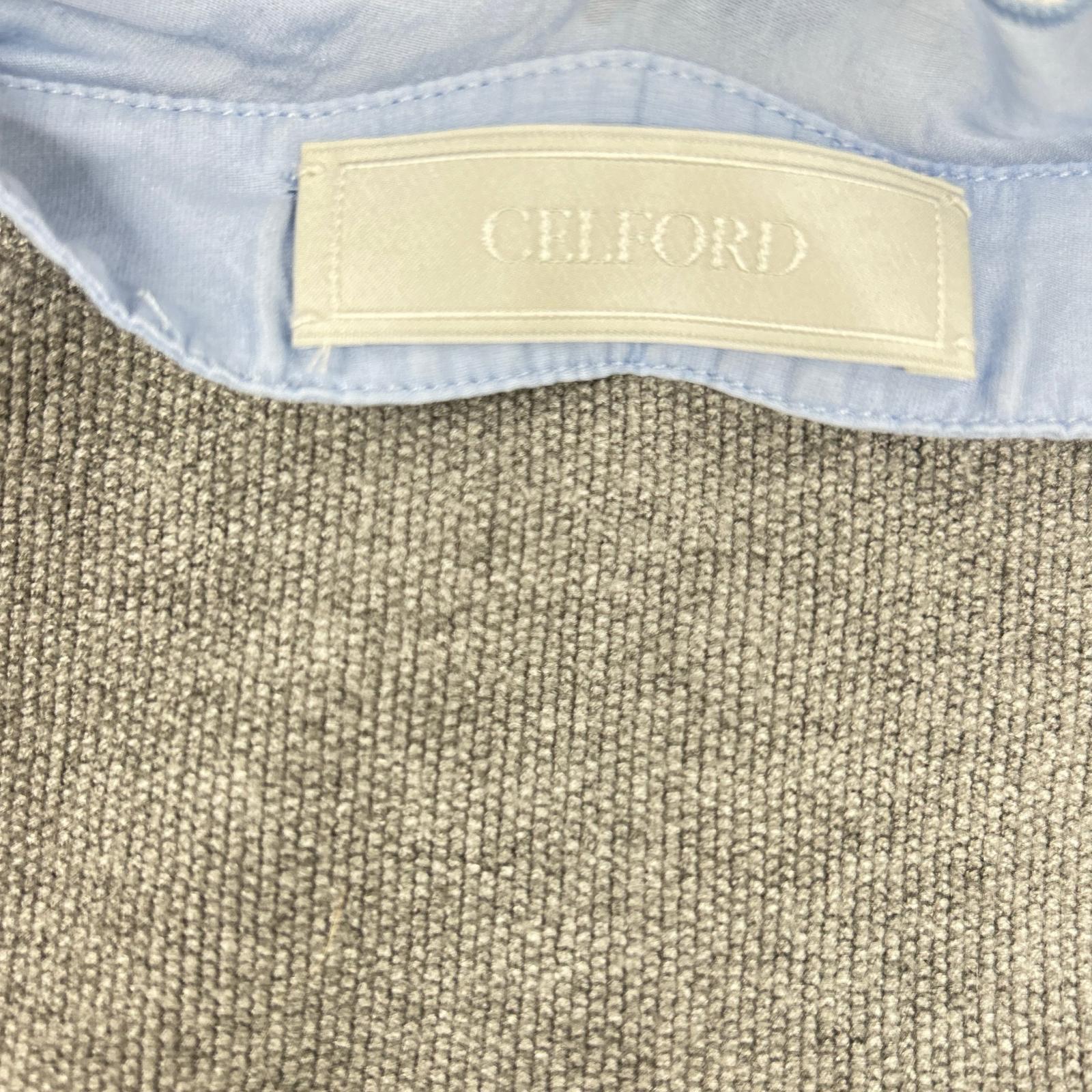 CELFORD セルフォード 25AW CWND25503B グレー/ブルー フリルデタッチャブルカーディガン トップス