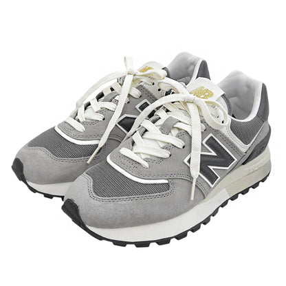 NEW BALANCE ニューバランス 美品 スエード スニーカー シューズ レディース グレー 23.5cm U574LGT1 シューズ
