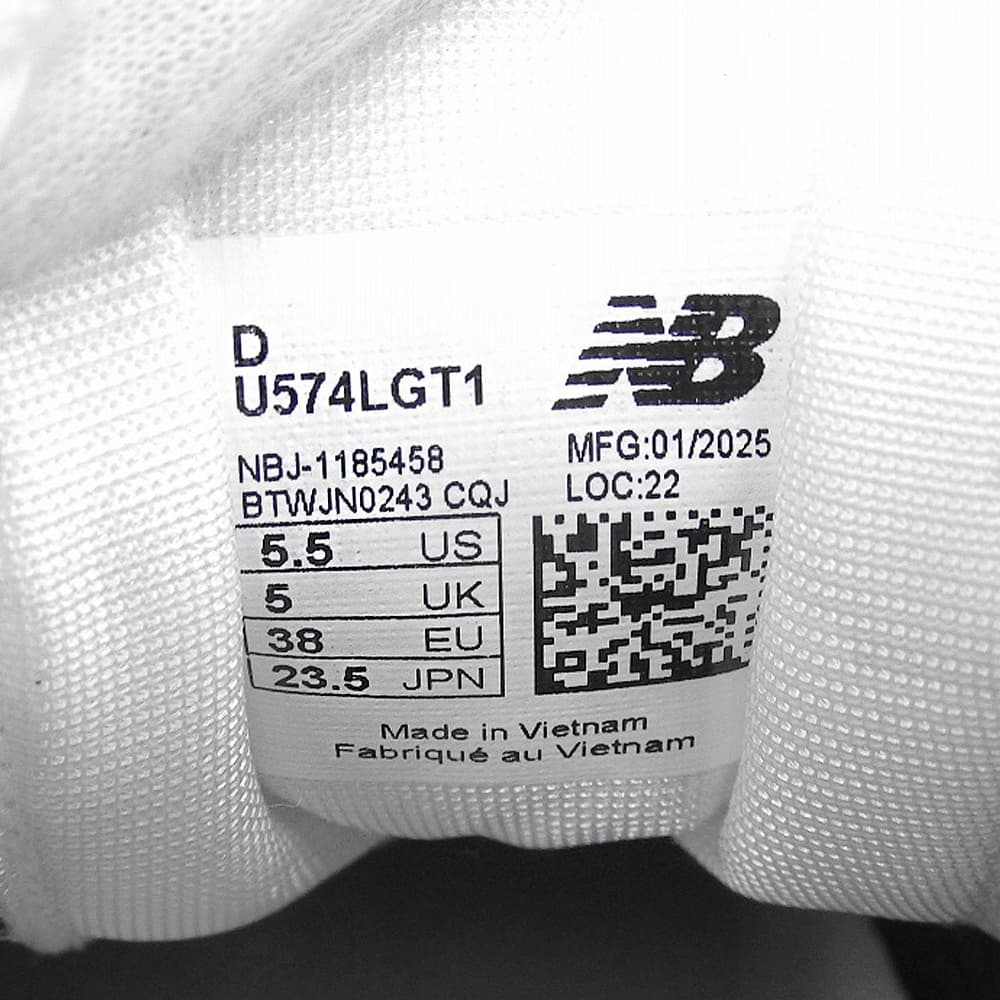 NEW BALANCE ニューバランス 美品 スエード スニーカー シューズ レディース グレー 23.5cm U574LGT1 シューズ
