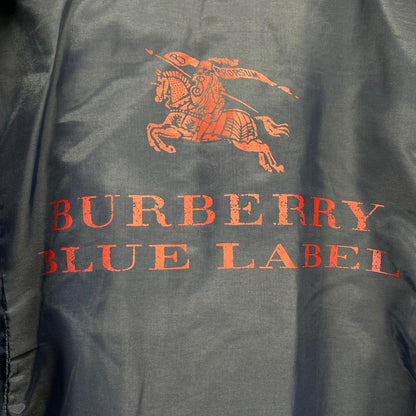Burberry Blue Label バーバリーブルーレーベル 11年 E1A42-304-28 ネイビー×レッド ウール ボーダー トレンチコート コート