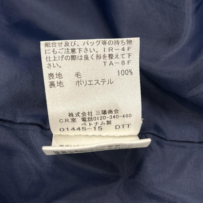 Burberry Blue Label バーバリーブルーレーベル 11年 E1A42-304-28 ネイビー×レッド ウール ボーダー トレンチコート コート