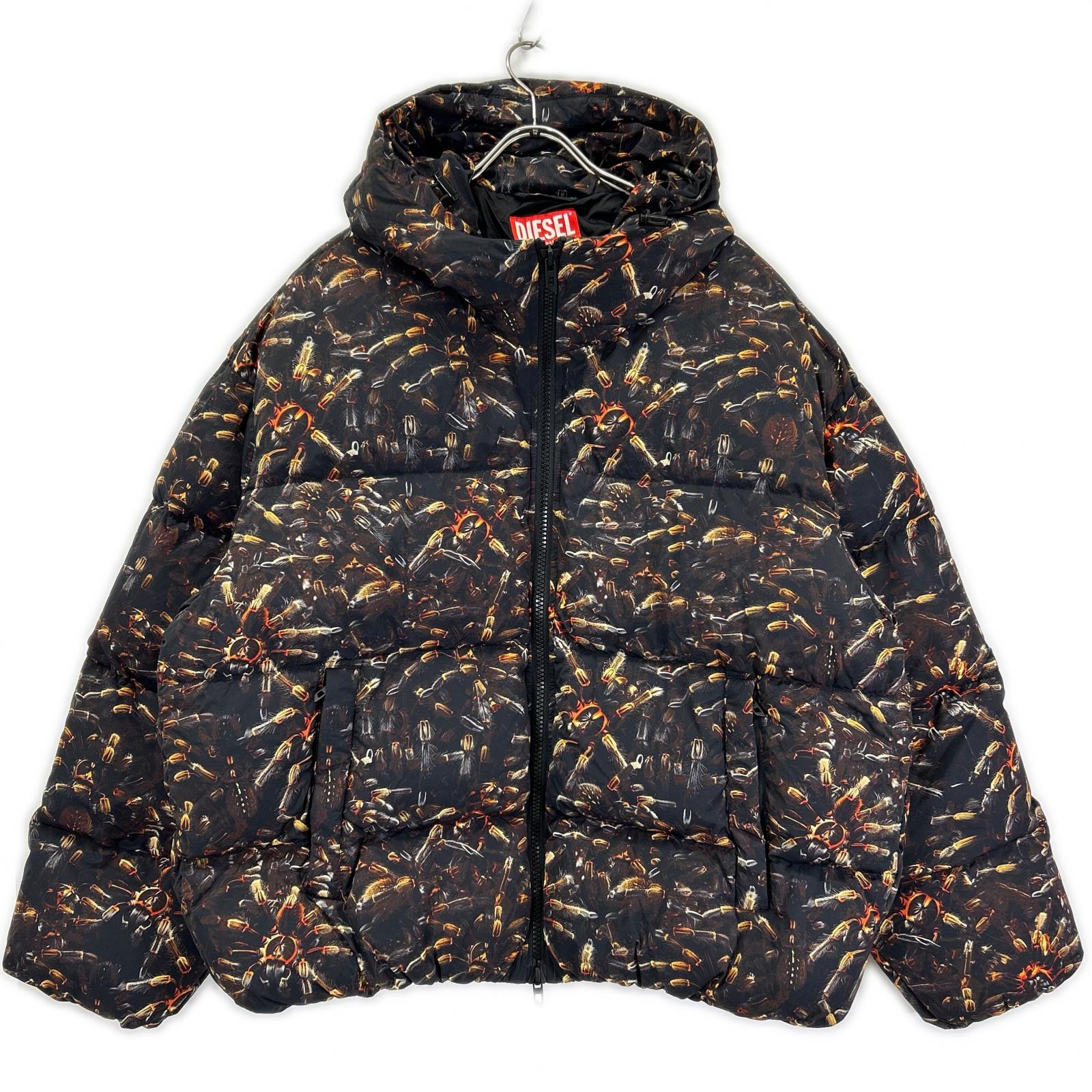 DIESEL ディーゼル A18760 W-SPIDER JACKET プリント フーデッド パデッドジャケット ジャケット