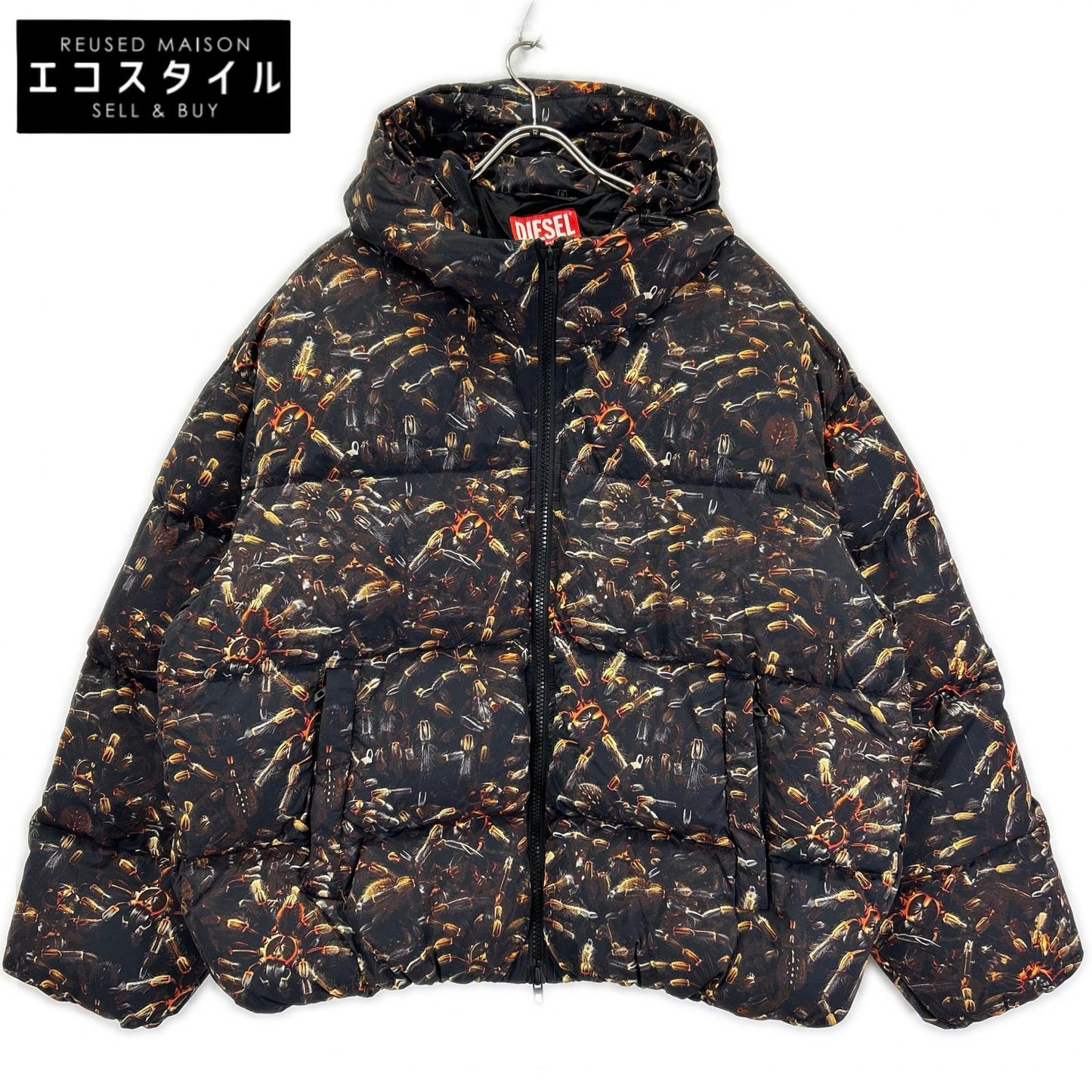 DIESEL ディーゼル A18760 W-SPIDER JACKET プリント フーデッド パデッドジャケット ジャケット
