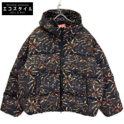 DIESEL ディーゼル A18760 W-SPIDER JACKET プリント フーデッド パデッドジャケット ジャケット