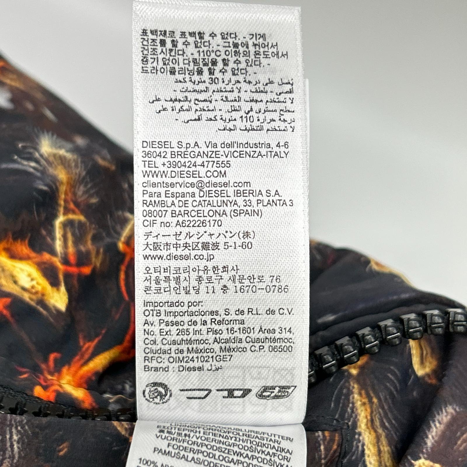 DIESEL ディーゼル A18760 W-SPIDER JACKET プリント フーデッド パデッドジャケット ジャケット