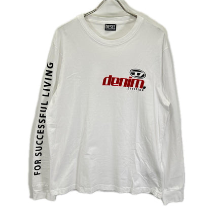 DIESEL ディーゼル A11370 ホワイトト T-JUST-LS-L5 長袖Tシャツ トップス