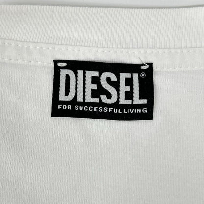 DIESEL ディーゼル A11370 ホワイトト T-JUST-LS-L5 長袖Tシャツ トップス