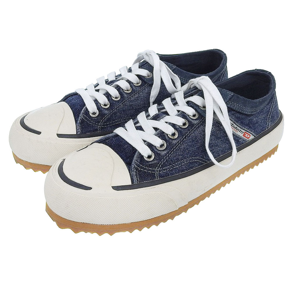 DIESEL ディーゼル 美品 S-PRINCIPIA LOW X スニーカー シューズ メンズ インディゴブルー×ホワイト 27.0cm シューズ