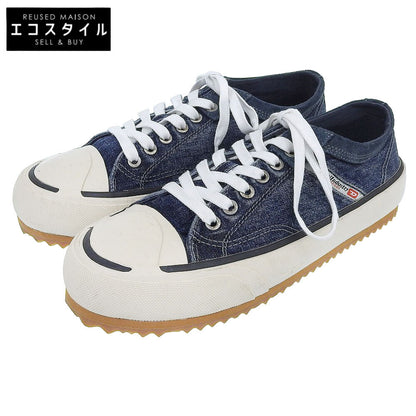 DIESEL ディーゼル 美品 S-PRINCIPIA LOW X スニーカー シューズ メンズ インディゴブルー×ホワイト 27.0cm シューズ