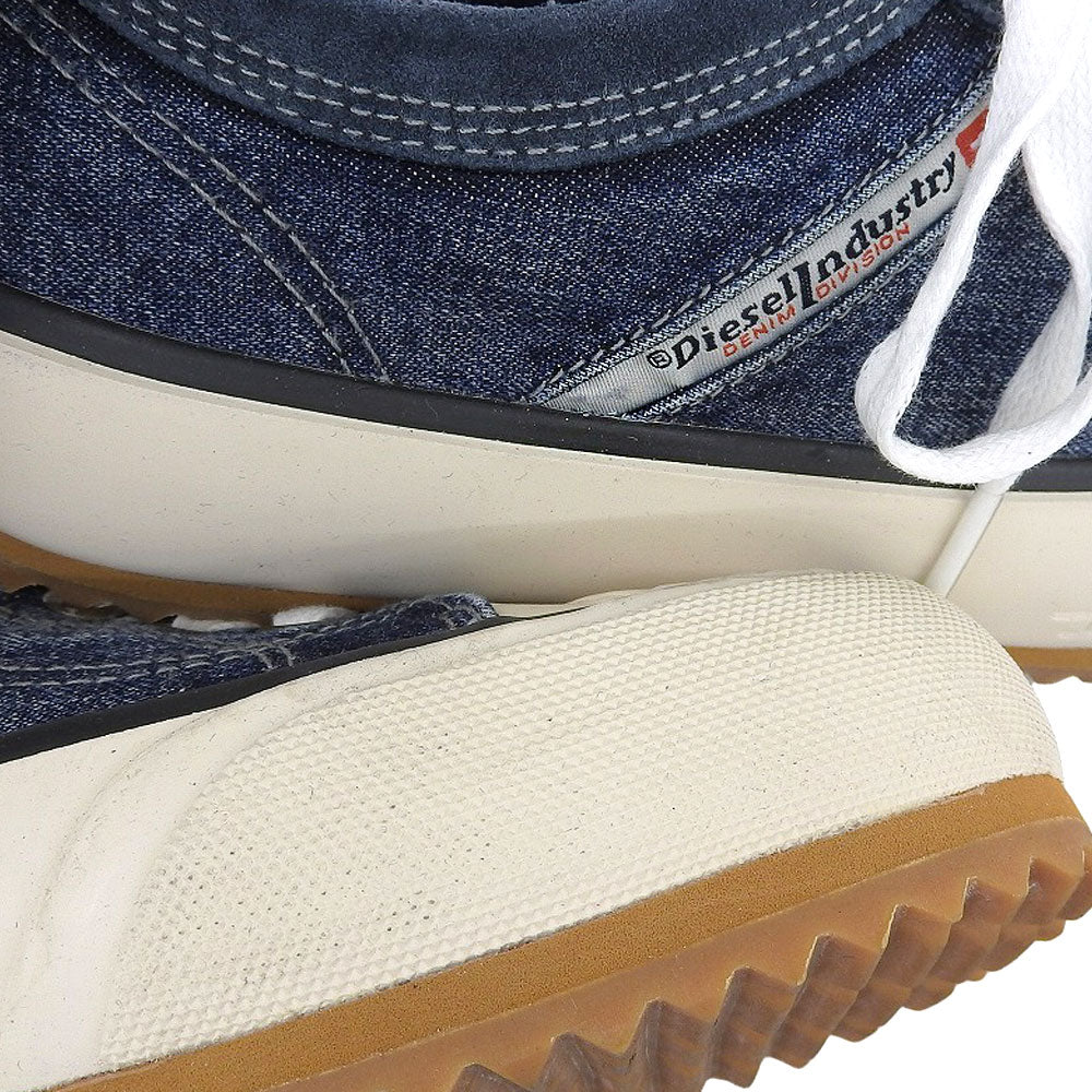 DIESEL ディーゼル 美品 S-PRINCIPIA LOW X スニーカー シューズ メンズ インディゴブルー×ホワイト 27.0cm シューズ
