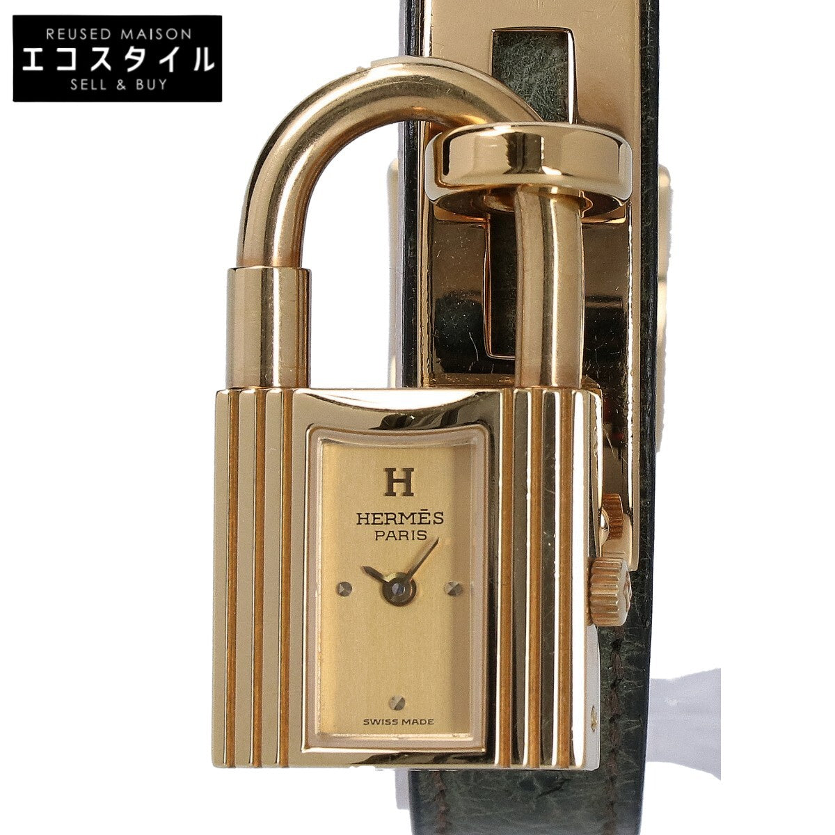 HERMES エルメス 〇Y刻印 ケリーウォッチ オーストリッチ クオーツ 腕時計