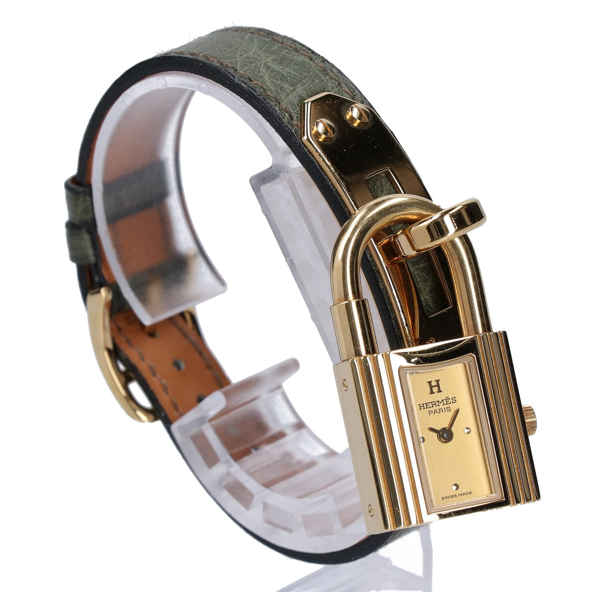 HERMES エルメス 〇Y刻印 ケリーウォッチ オーストリッチ クオーツ 腕時計