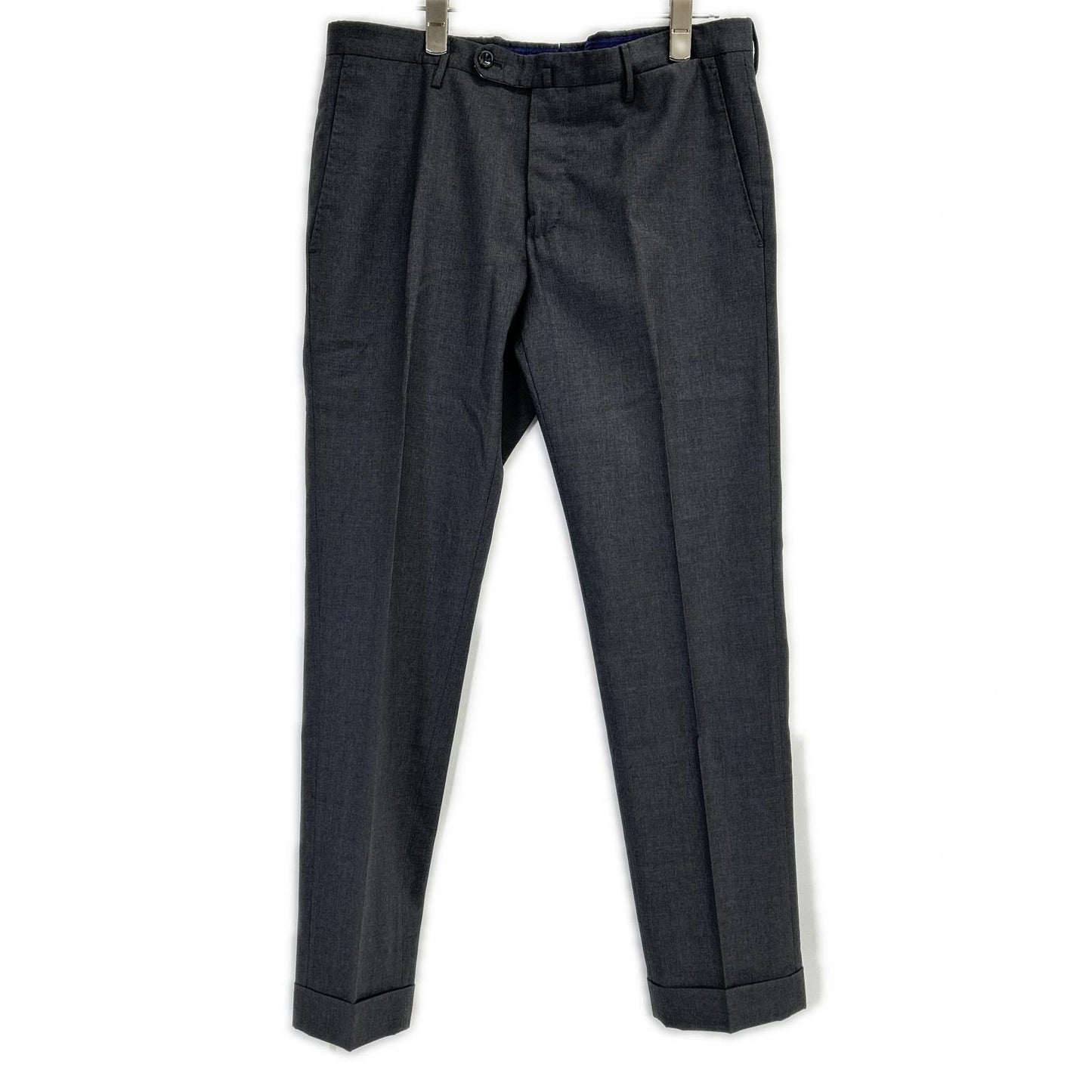 INCOTEX インコテックス グレー SLIMfit SUPER100s ノータック ウールスラックス ボトムス
