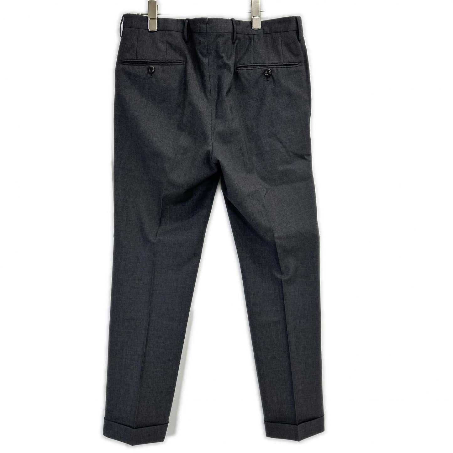 INCOTEX インコテックス グレー SLIMfit SUPER100s ノータック ウールスラックス ボトムス