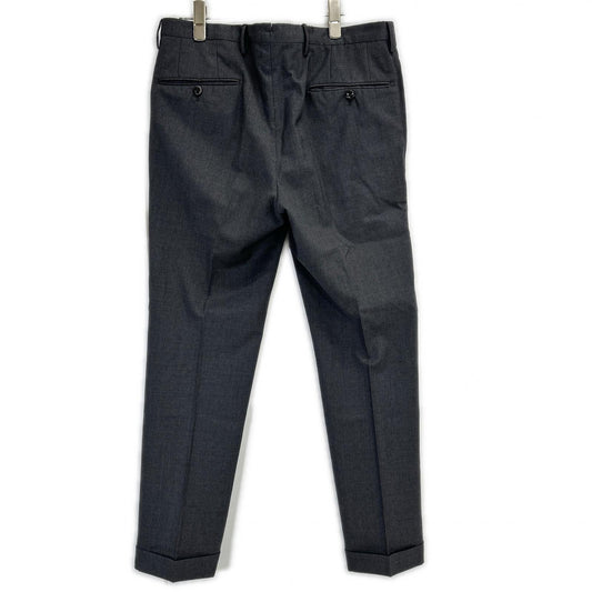 INCOTEX インコテックス Gray SLIMfit SUPER100s Flat-Front Wool Slacks Bottoms