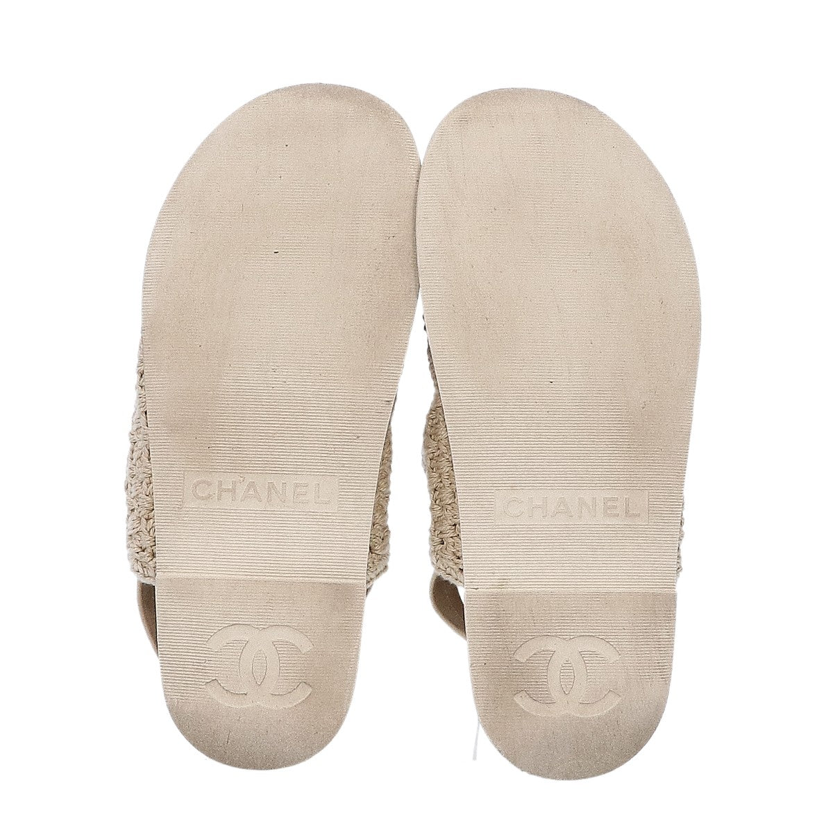CHANEL シャネル G46339 ココマーク クロシェ ストラップサンダル シューズ