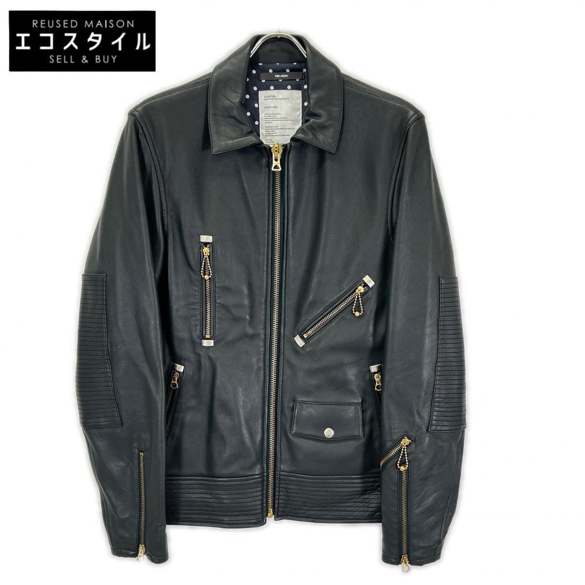 (W)TAPS 092NWDT-JKM01 Green sheepskin leather jacket jacket