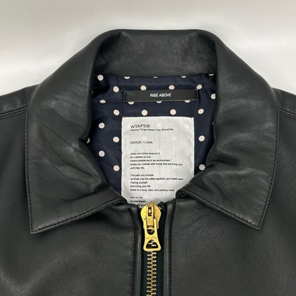 (W)TAPS 092NWDT-JKM01 Green sheepskin leather jacket jacket